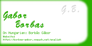gabor borbas business card