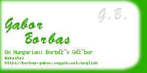 gabor borbas business card